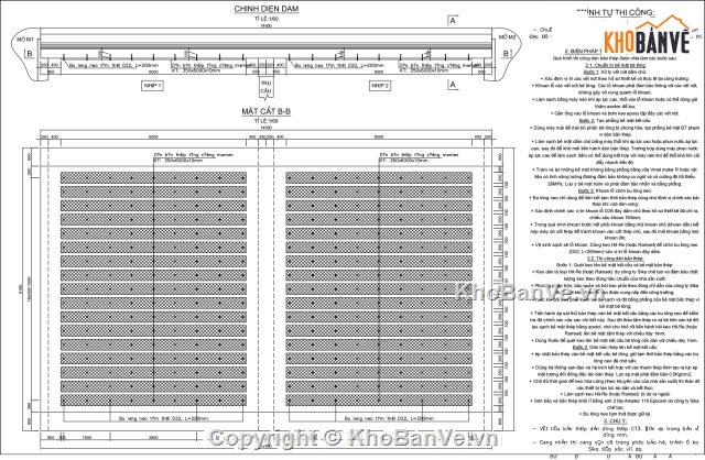 Bản vẽ,bản vẽ cầu dầm bản,thiết kế cầu dầm bản