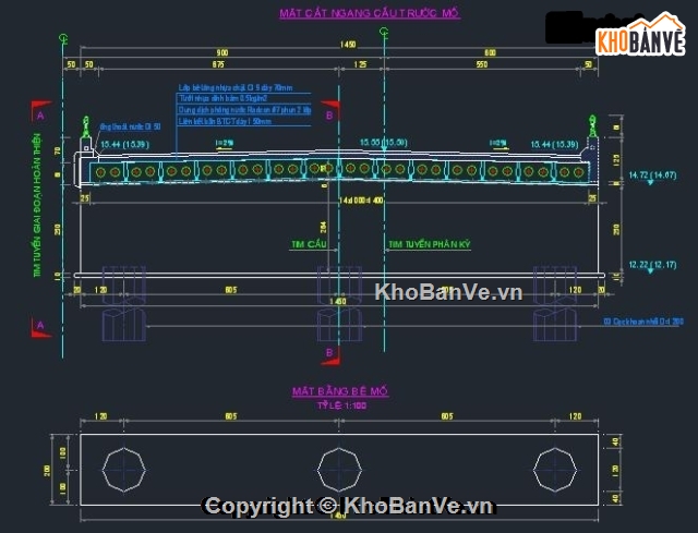 bản vẽ dầm bản,bản vẽ,bản vẽ cầu dầm