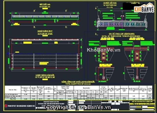 bản vẽ,bản vẽ cầu dầm bản rỗng