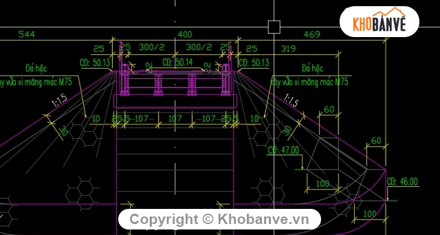 Cầu tạm bằng thép,Bản vẽ cầu dầm thép,cầu dầm L=14 b=3.5m,thiết kế cầu dầm thép l=14m