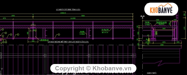 Cầu tạm bằng thép,Bản vẽ cầu dầm thép,cầu dầm L=14 b=3.5m,thiết kế cầu dầm thép l=14m