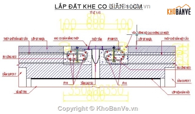 bản vẽ,bản vẽ khe co giãn