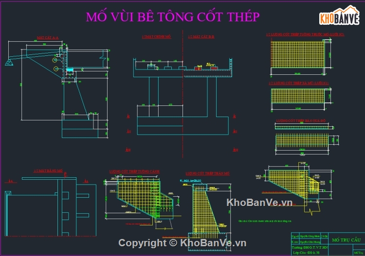 bản vẽ mố vùi,bản vẽ mố trụ cầu,mố vùi bê tông cốt thép,bản vẽ mố vùi 8m,cấu tạo mố vùi 8m