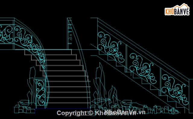 cầu thang đẹp,cầu thang sắt,bản vẽ cầu thang sắt,mẫu cầu thang sắt