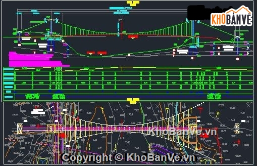 thiết kế cầu treo,bản vẽ,bản vẽ thiết kế cầu treo