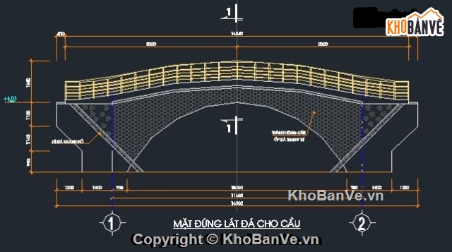 cầu công viên,cầu vòm BTCT,bản vẽ