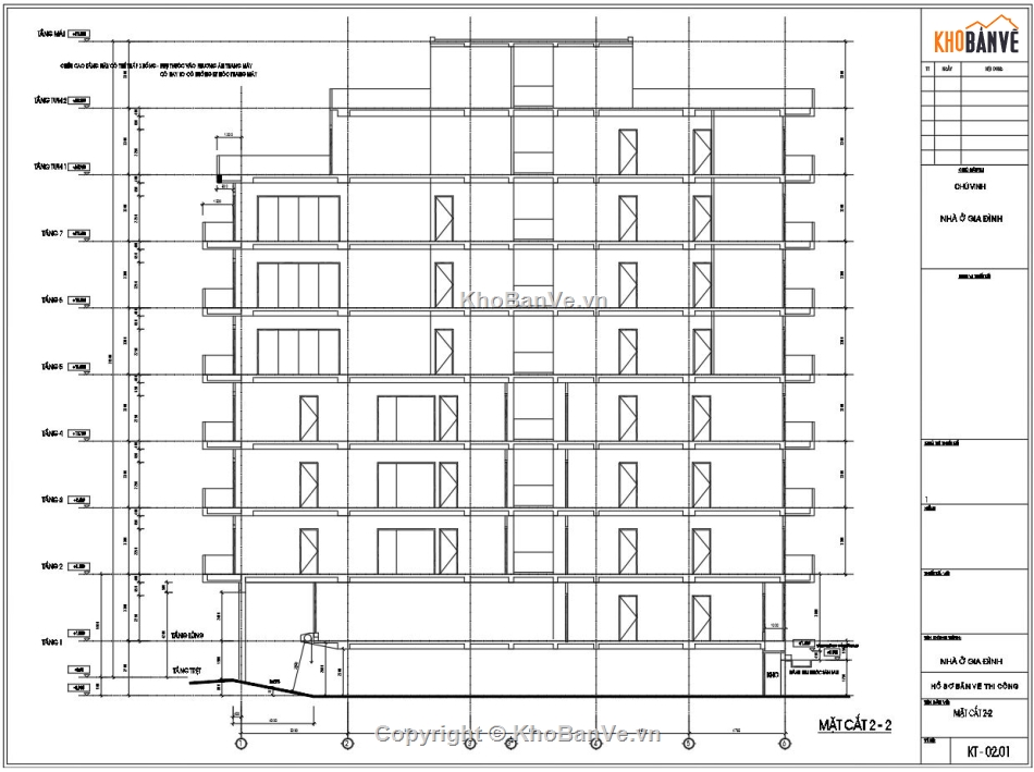 thiết kế chung cư,bản vẽ chung cư mini,kiến trúc chung cư,bản vẽ chung cư 9 tầng