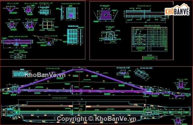 Đập Tràn Cống,Bản vẽ công trình đầu mối,thiết kế đập tràn