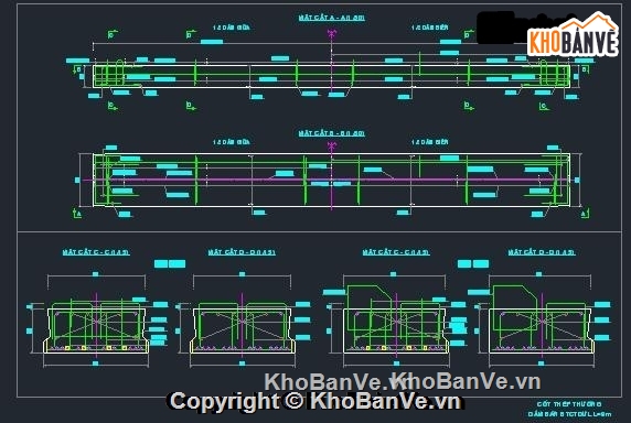 bản vẽ,bản vẽ cầu dầm,bản vẽ cầu dầm rỗng