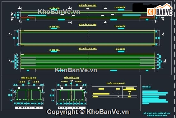 bản vẽ,bản vẽ cầu dầm,bản vẽ cầu dầm rỗng