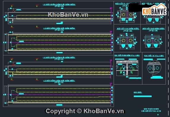 bản vẽ,bản vẽ cầu dầm bản rỗng,thiết kế cầu dầm dầm bản rỗng