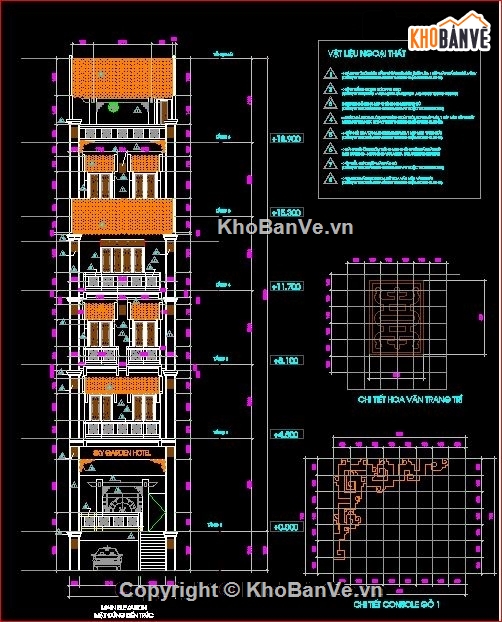 đường điện khách sạn,điện khách sạn 3 sao,thiết kế điện khách sạn,bản vẽ hệ thống điện khách sạn