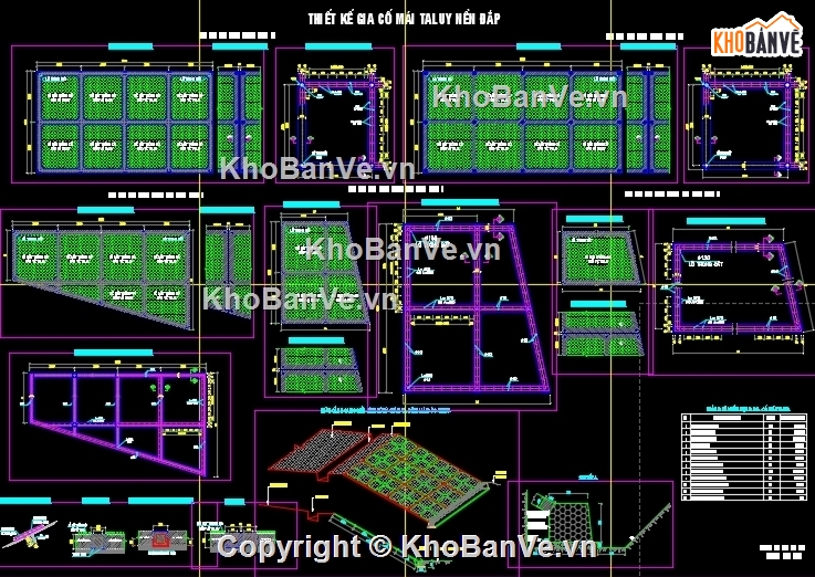 bản vẽ gia cố ta luy,gia cố mái taluy,thiết kế giải pháp gia cố mái ta luy,gia cố mương,gia cố bờ kênh,gia cố mái taluy trồng cỏ