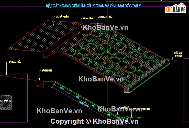 bản vẽ gia cố ta luy,gia cố mái taluy,thiết kế giải pháp gia cố mái ta luy,gia cố mương,gia cố bờ kênh,gia cố mái taluy trồng cỏ