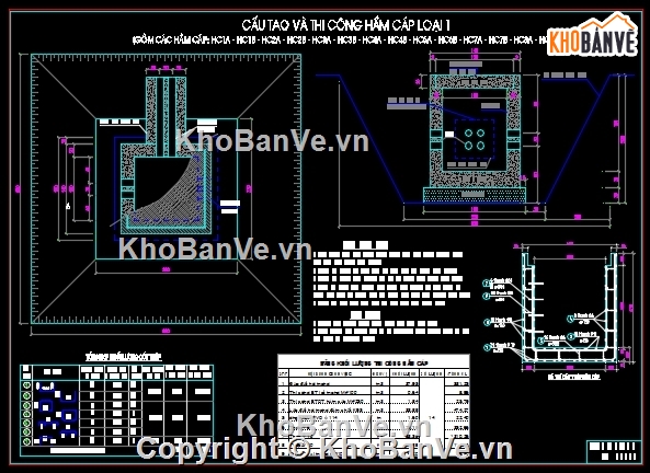 bản vẽ hầm cáp,hố cáp,bể cáp,cáp điện,cáp thông tin,cáp viễn thông