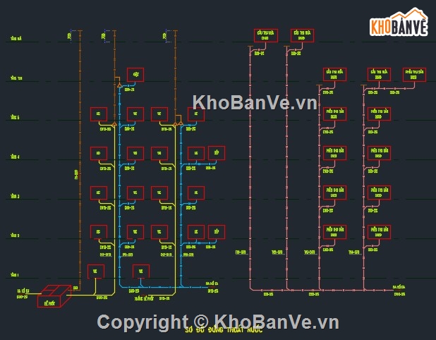 Bản vẽ nhà phố,nhà 6 tầng,nhà phố 6 tầng,hệ thống cơ điện