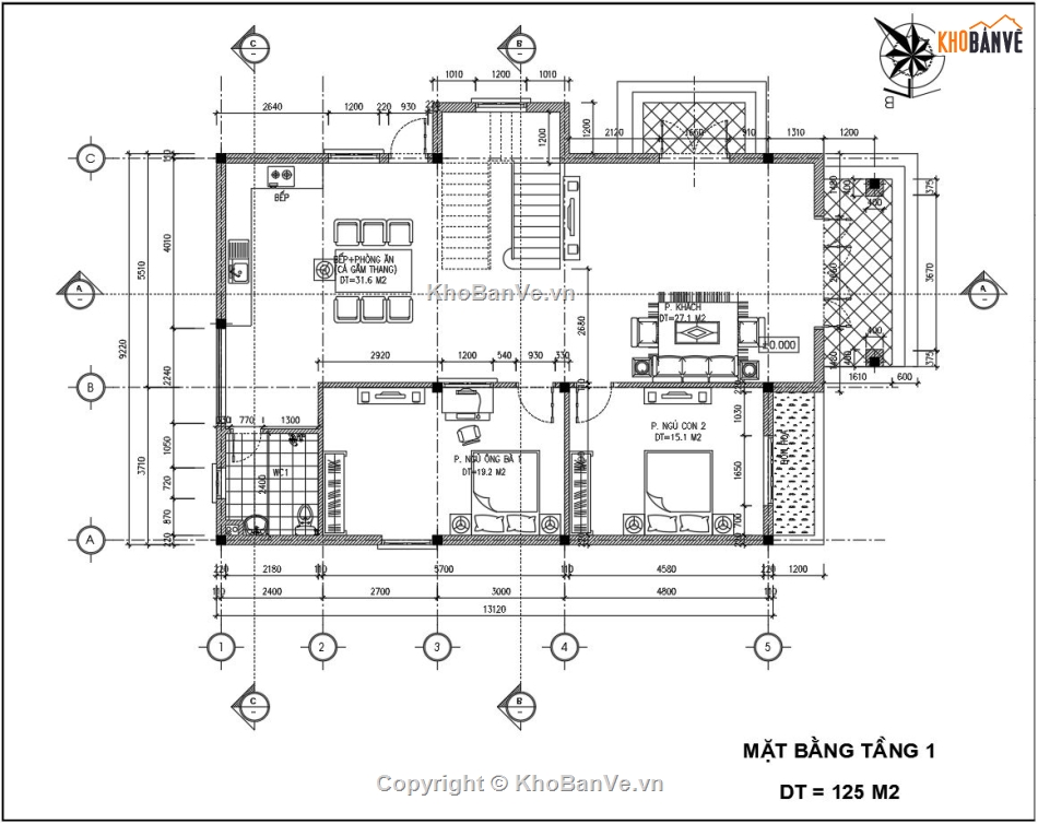 mẫu biệt thự 2 tầng file cad,bản vẽ biệt thự mái thái 2 tầng,biệt thự 2 tầng mái thái 9.2x14.3m,File cad biệt thự mái thái