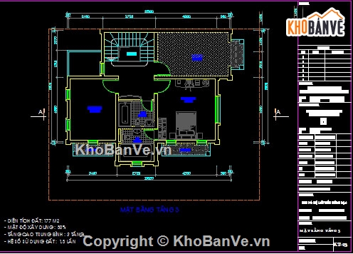 BT song lập,Song lập 3 tầng,BT song lập có PC,thiết kế biệt thự,bản vẽ