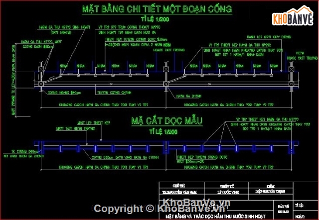 Bản vẽ mẫu hầm ga,cống D200 thu nước sinh hoạt,thiết kế hầm ga,bản vẽ cống D200
