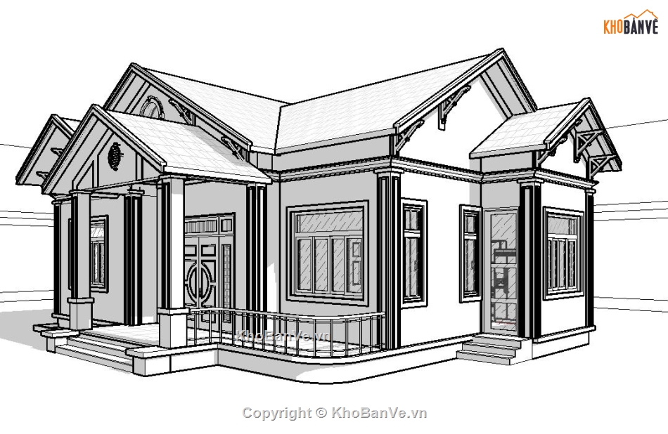 Bản vẽ thiết kế nhà đẹp  Mẫu nhà đẹp 3 tầng BTAC 1337