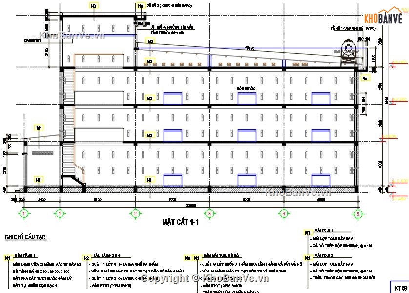 Bản vẽ Thiết kế Nhà Nuôi Yến 3 tầng kích thước 5x22m - File Cad ...