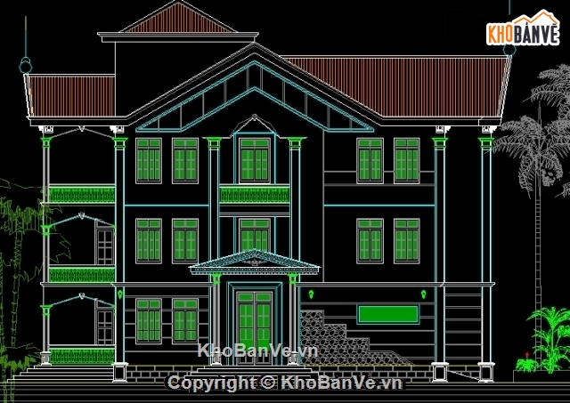 nhà phố đẹp,bản vẽ nhà 3 tầng,thiết kế nhà 3 tầng,mẫu nhà 3 tầng