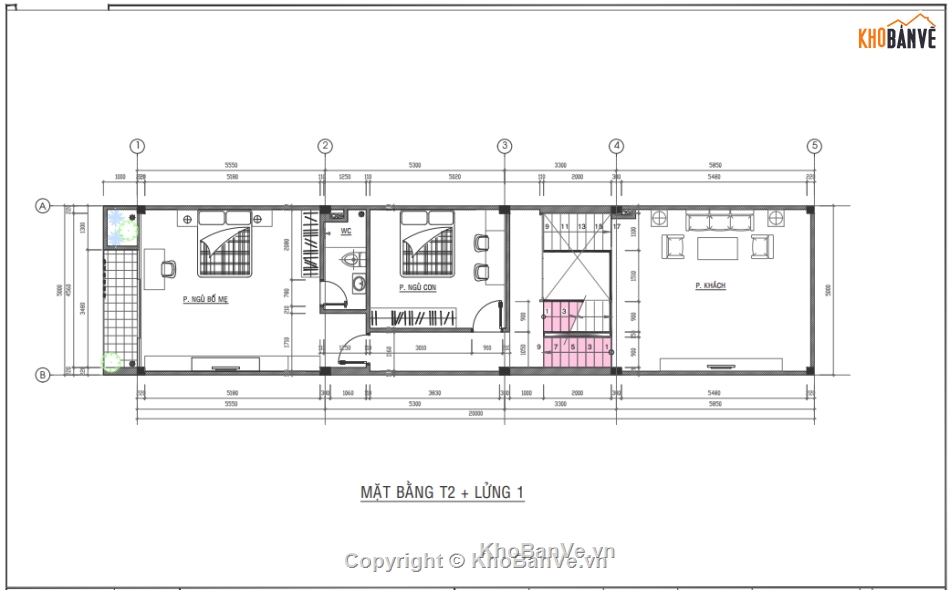 thiết kế lệch tầng,nhà phố 5x20m,nhà phố 3 tầng,bản vẽ nhà phố