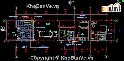 nhà phố 3 tầng có gara để xe,Bản vẽ thiết kế nhà phố 3,Mẫu nhà phố 3 tầng,nhà phố 3 tầng 4.8x20.7m