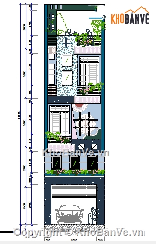 Nhà phố 4 tầng 4x16m,Bản vẽ Nhà phố 4x16m,mẫu nhà phố 4 tầng,thiết kế nhà phố 4 tầng