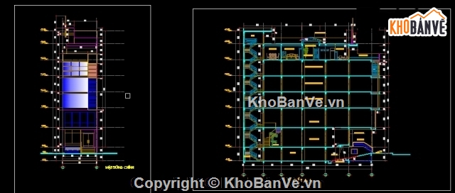 Bản vẽ,Bản vẽ nhà phố,bản vẽ văn phòng 7 tầng