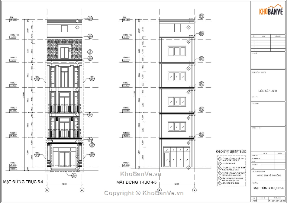 nhà phố 5 tầng 5x16m,Bản vẽ nhà phố tân cổ điển,Bản vẽ nhà liền kề 5 tầng,Thiết kế nhà phố 5 tầng,Mẫu nhà liền kề tân cổ điển,File Atuocad nhà phố 5x16m
