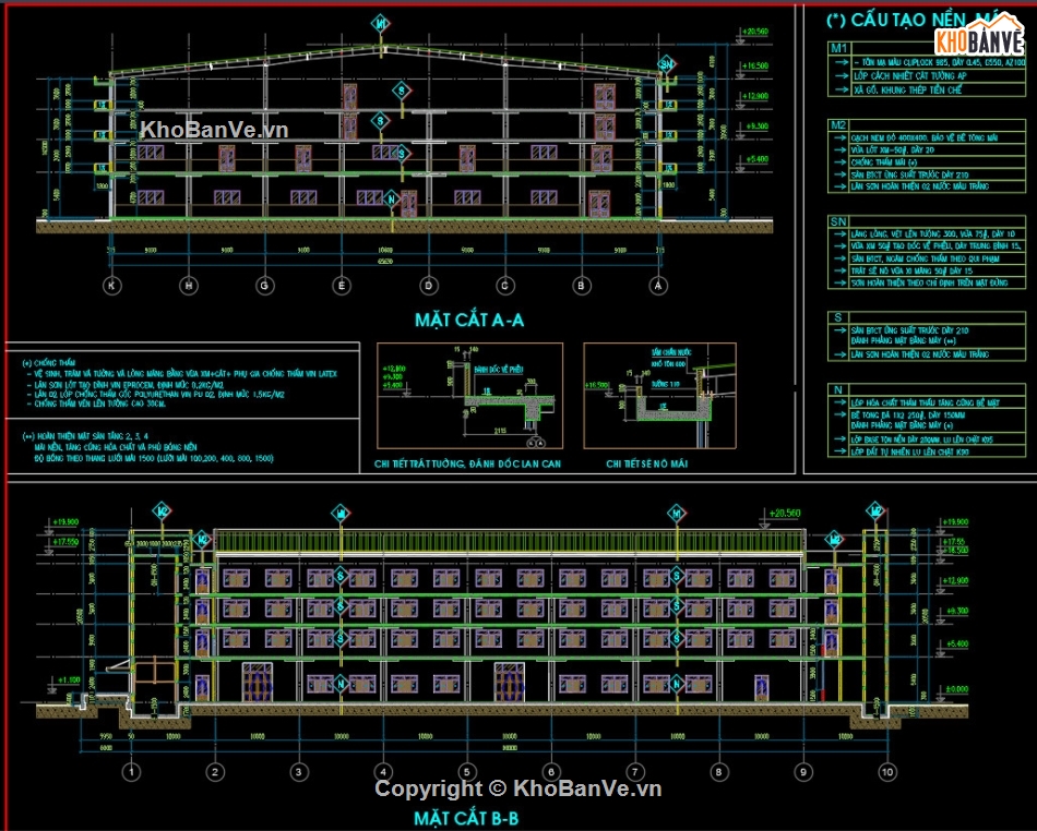 Bản vẽ nhà công nghiệp 4 tầng,Thiết kế nhà công nghiệp,Thiết kế nhà xưởng công nghiệp,Hồ sơ thiết kế nhà công nghiệp,nhà công nghiệp 65x90m