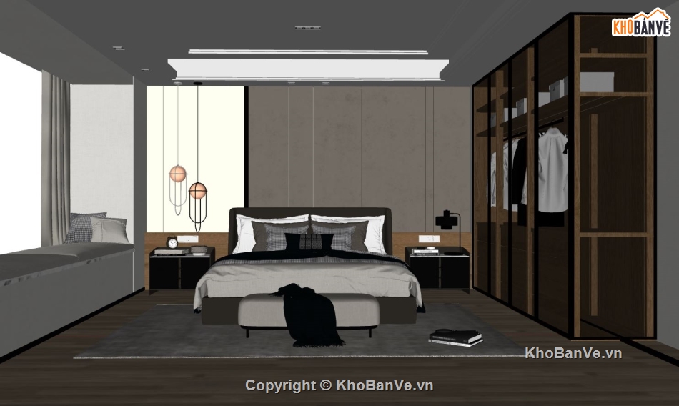 Phòng ngủ file sketchup,model su phòng ngủ,phòng ngủ file su,file sketchup phòng ngủ,phòng ngủ model su