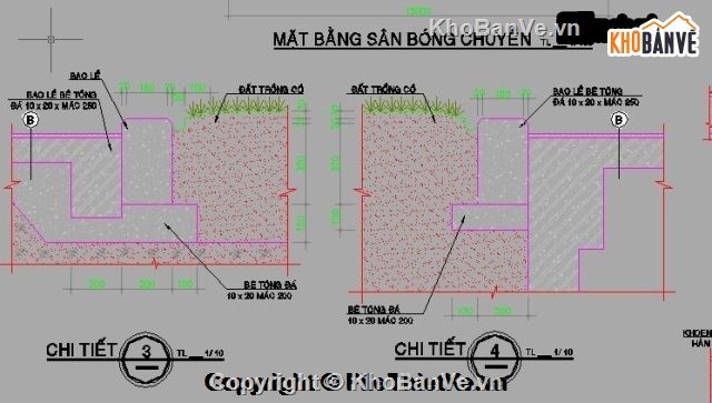 Bản vẽ,Bản vẽ sân bóng chuyền,Bản vẽ sân cầu lông,Bản vẽ sân tennis