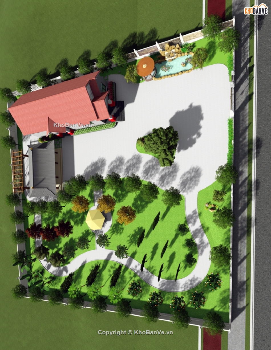 nhà mái thái,nhà vườn,thiết kế sân vườn nhà mái thái,thiết kế nhà,Bản vẽ nhà mái thái 18x9m,mái thái