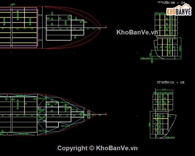 tầu container,tàu container 564teu,bản vẽ tàu container,thiết kế tàu container 564teu
