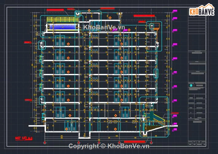 nhà 4 tầng,file cad nhà 4 tầng,tòa nhà 4 tầng cad