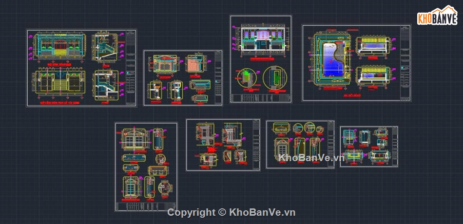 nhà 4 tầng,file cad nhà 4 tầng,tòa nhà 4 tầng cad