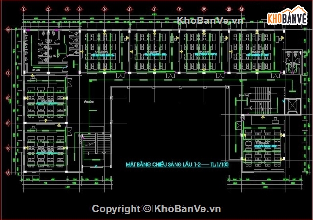 bản vẽ kiến trúc 6 tầng,thiết kế trường học 6 tầng,bản vẽ trường học đầy đủ,Bản vẽ trường THCS,file cad trường THCS 6 tầng