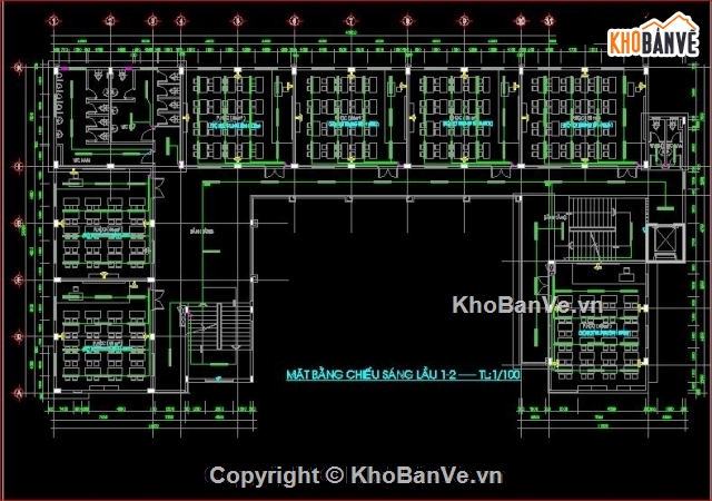 bản vẽ kiến trúc 6 tầng,thiết kế trường học 6 tầng,bản vẽ trường học đầy đủ,Bản vẽ trường THCS,file cad trường THCS 6 tầng