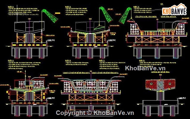 bản vẽ,cầu đút hẫng,thiết kế thi công cầu đút hẫng