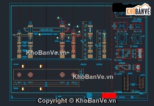 mẫu cổng làng văn hóa,thiết kế cổng làng,Mẫu cổng làng,bản vẽ cổng làng văn hóa