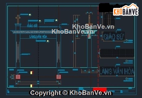 mẫu cổng làng văn hóa,thiết kế cổng làng,Mẫu cổng làng,bản vẽ cổng làng văn hóa