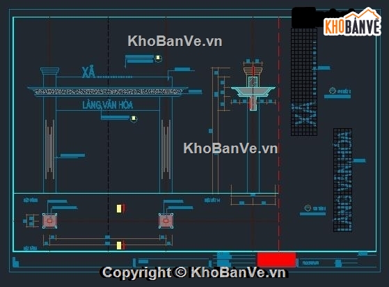 mẫu cổng làng văn hóa,thiết kế cổng làng,Mẫu cổng làng,bản vẽ cổng làng văn hóa