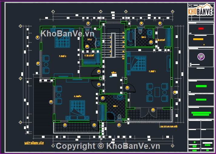 Biệt thự 2 tầng,bản vẽ biệt thự 2 tầng,Biệt thự mái thái 2 tầng