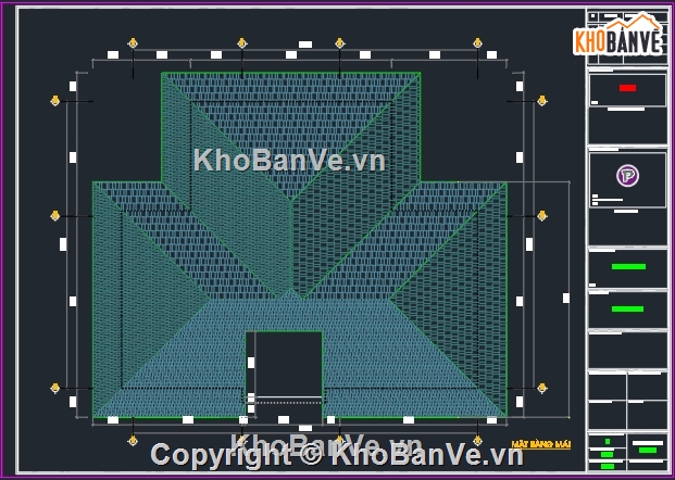 2 tầng mái thái,Bản vẽ mái thái 2 tầng đẹp,Bản vẽ mái thái 2 tầng 10x12