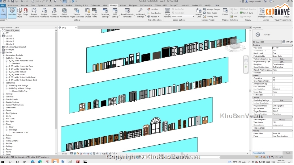 family revit,cửa đi,family cửa đi revit,thư viện cửa revit,mẫu cửa