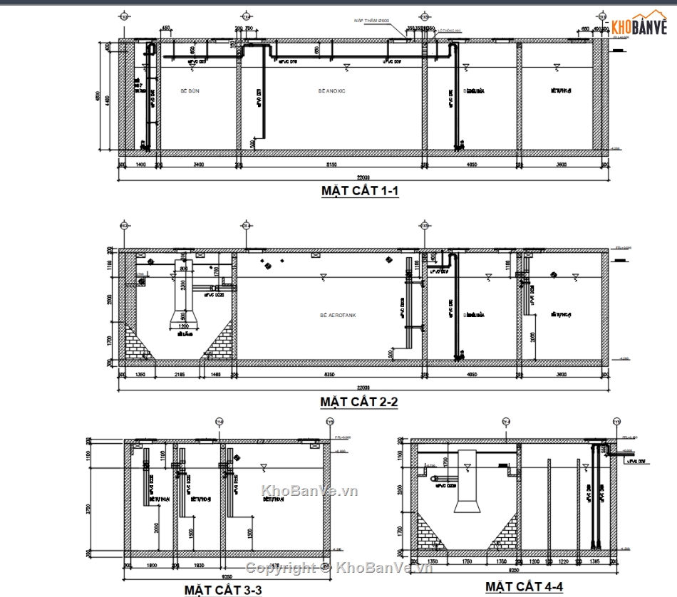 Bản vẽ khách sạn,trạm xử lý nước thải 120m3,trạm xử lý nước thải,xử lý nước,nước thải khách sạn 295m3/ ngày đêm,nước thải sinh hoạt