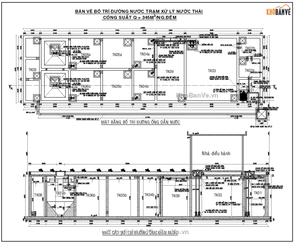 trạm xử lý nước thải,Bể xử lý nước thải khu dân cư,nước thải khu dân cư,trạm xử lý nước thải 345m3,QCVN14:2025/BTNMT,nước thải khu đô thị