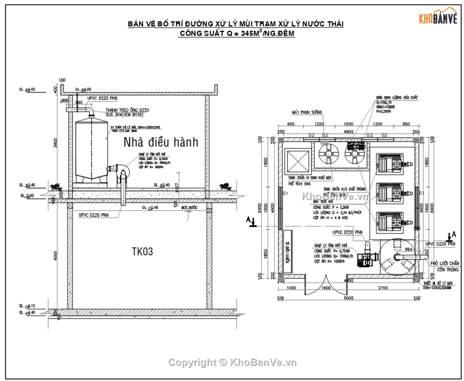 trạm xử lý nước thải,Bể xử lý nước thải khu dân cư,nước thải khu dân cư,trạm xử lý nước thải 345m3,QCVN14:2025/BTNMT,nước thải khu đô thị